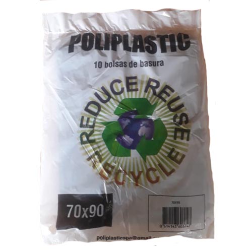 BOLSA DE BASURA NEGRA POLYPLASTIC 70X90