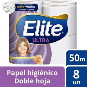 PAPEL ELITE 50 METROS DOBLE HOJA Paquete 4X8
