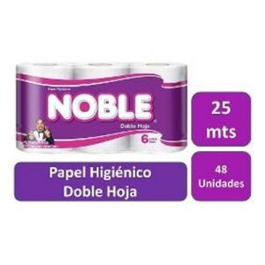 PAPEL NOBLE 25 METROS DOBLE HOJA Paquete 8X6