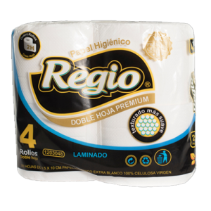 PAPEL REGIO 30 METROS DOBLE HOJA Paquete 12X4